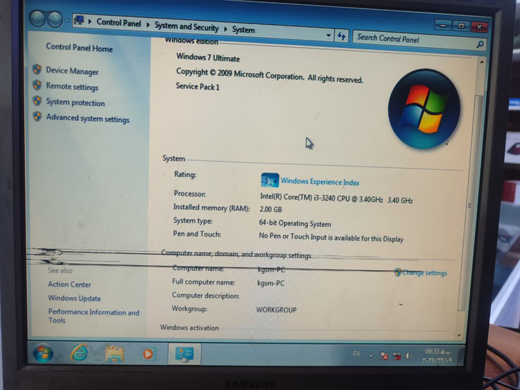 کیسASUS H61M-PLUS , Core i3 3240 و رم2و هارد 500 قابل ارتقا میباشد